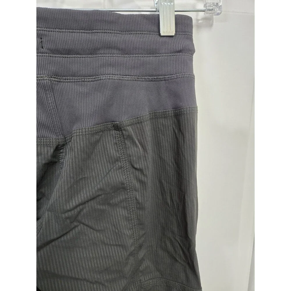 Lululemon Street To Studio Pants Size 2 Grey Pinstripe Jogger LW5SENOR